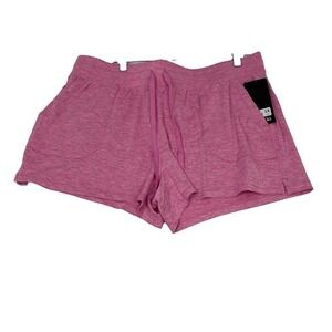 90 Degree By Reflex Women's Size 1X Lightweight‎ Pink Shorts.Drawstring Pockets